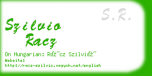 szilvio racz business card